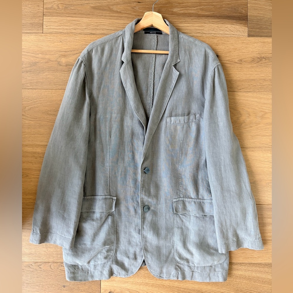 Z Zegna 100% Linen Sport Coat Suit Blazer Men’s Large Size 56 Made in Italy